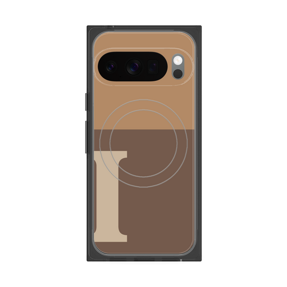 Premium Square Case with Pixelsnap［ Original - initial two tone - I brown ］