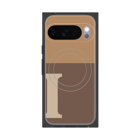 Premium Square Case with Pixelsnap［ Original - initial two tone - I brown ］