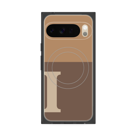 Premium Square Case with Pixelsnap［ Original - initial two tone - I brown ］