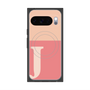 Premium Square Case with Pixelsnap［ Original - initial two tone - J pink ］