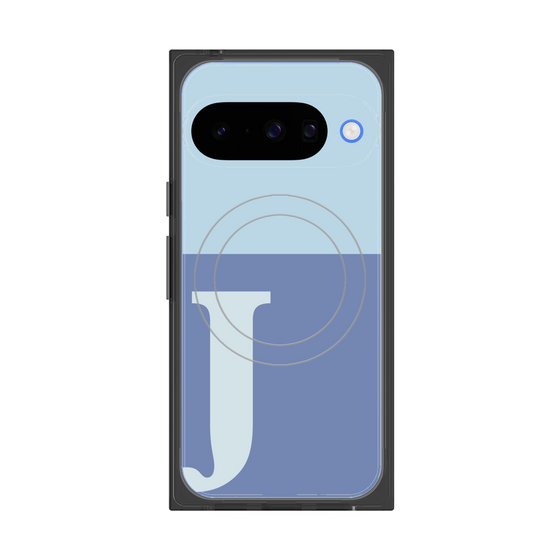 Premium Square Case with Pixelsnap［ Original - initial two tone - J blue ］