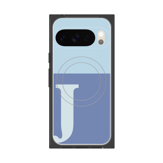 Premium Square Case with Pixelsnap［ Original - initial two tone - J blue ］
