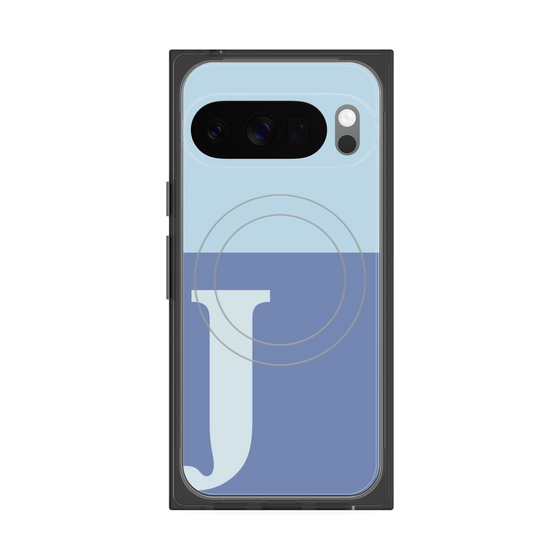 Premium Square Case with Pixelsnap［ Original - initial two tone - J blue ］