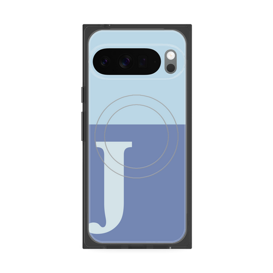 Premium Square Case with Pixelsnap［ Original - initial two tone - J blue ］