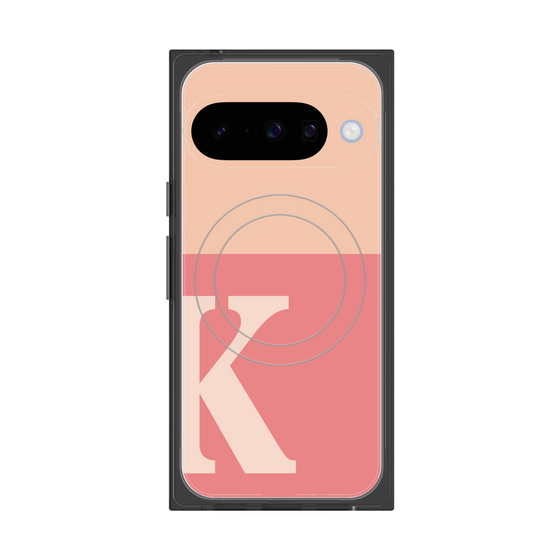 Premium Square Case with Pixelsnap［ Original - initial two tone - K pink ］