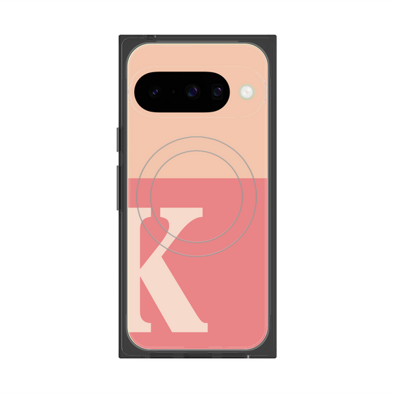 Premium Square Case with Pixelsnap［ Original - initial two tone - K pink ］
