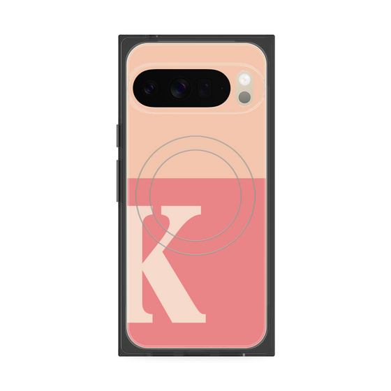 Premium Square Case with Pixelsnap［ Original - initial two tone - K pink ］