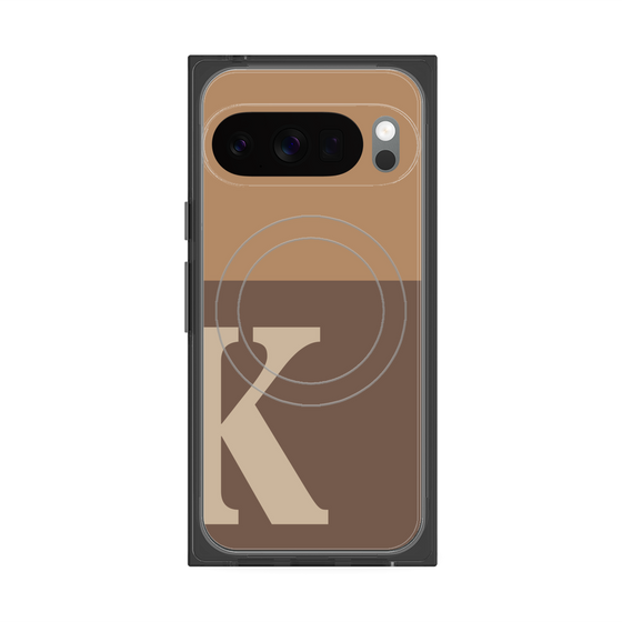 Premium Square Case with Pixelsnap［ Original - initial two tone - K brown ］