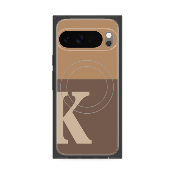 Premium Square Case with Pixelsnap［ Original - initial two tone - K brown ］