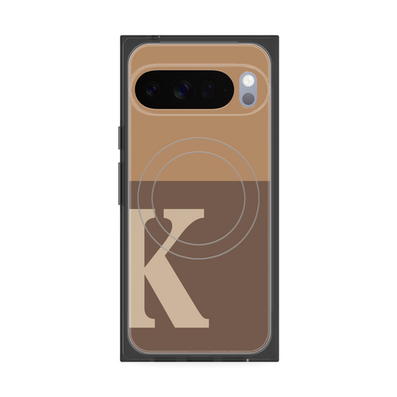 Premium Square Case with Pixelsnap［ Original - initial two tone - K brown ］