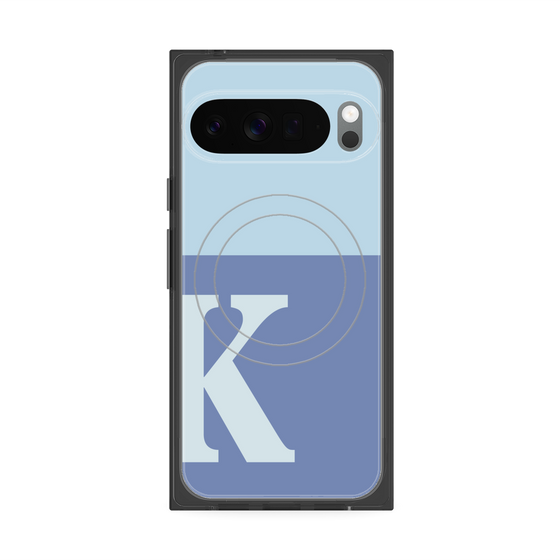 Premium Square Case with Pixelsnap［ Original - initial two tone - K blue ］