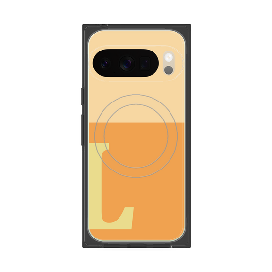 Premium Square Case with Pixelsnap［ Original - initial two tone - L orange ］