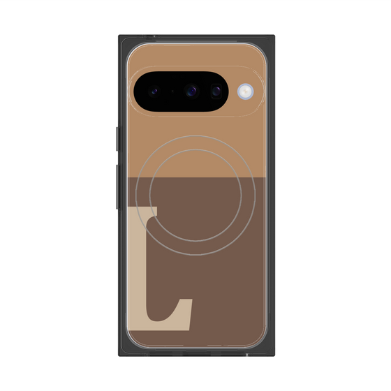 Premium Square Case with Pixelsnap［ Original - initial two tone - L brown ］