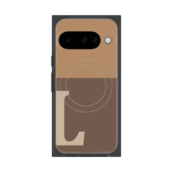 Premium Square Case with Pixelsnap［ Original - initial two tone - L brown ］