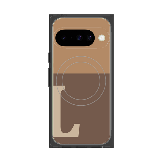 Premium Square Case with Pixelsnap［ Original - initial two tone - L brown ］