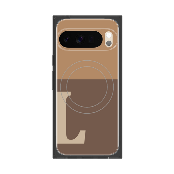 Premium Square Case with Pixelsnap［ Original - initial two tone - L brown ］