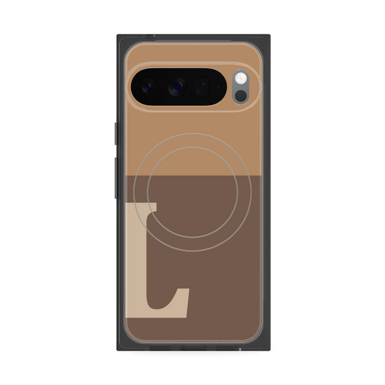 Premium Square Case with Pixelsnap［ Original - initial two tone - L brown ］