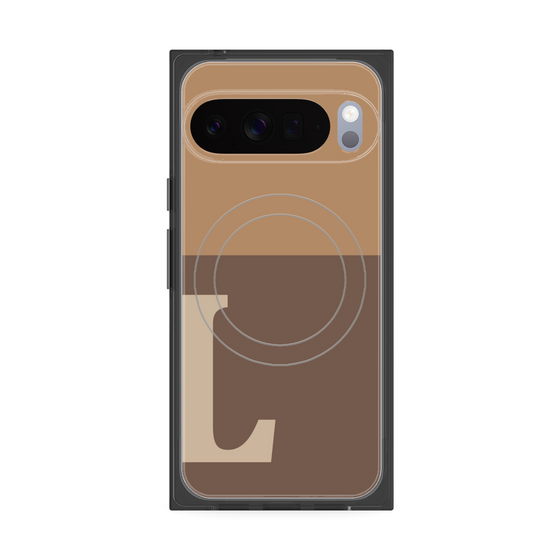 Premium Square Case with Pixelsnap［ Original - initial two tone - L brown ］