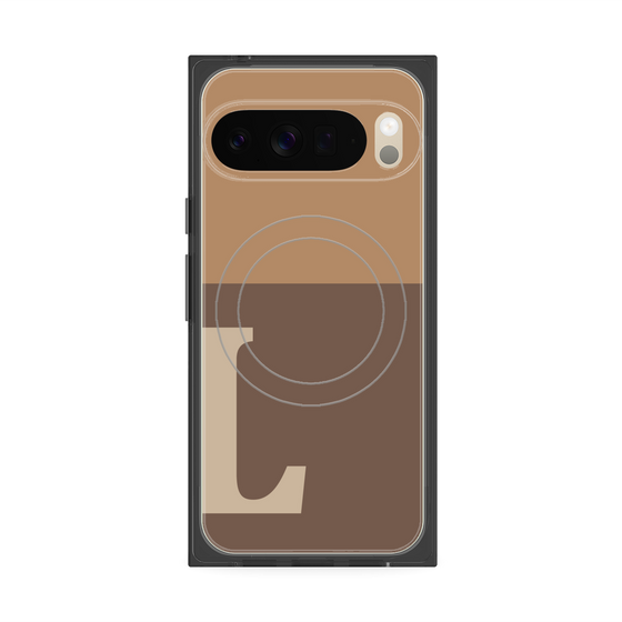 Premium Square Case with Pixelsnap［ Original - initial two tone - L brown ］