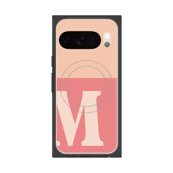 Premium Square Case with Pixelsnap［ Original - initial two tone - M pink ］