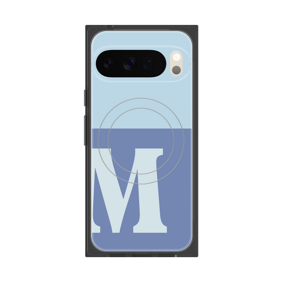 Premium Square Case with Pixelsnap［ Original - initial two tone - M blue ］