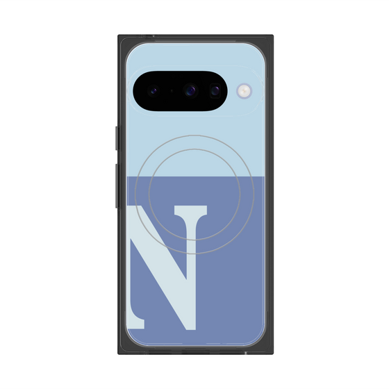 Premium Square Case with Pixelsnap［ Original - initial two tone - N blue ］