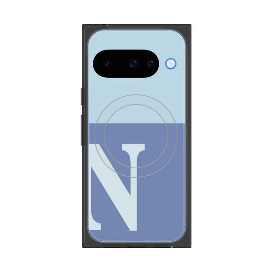 Premium Square Case with Pixelsnap［ Original - initial two tone - N blue ］