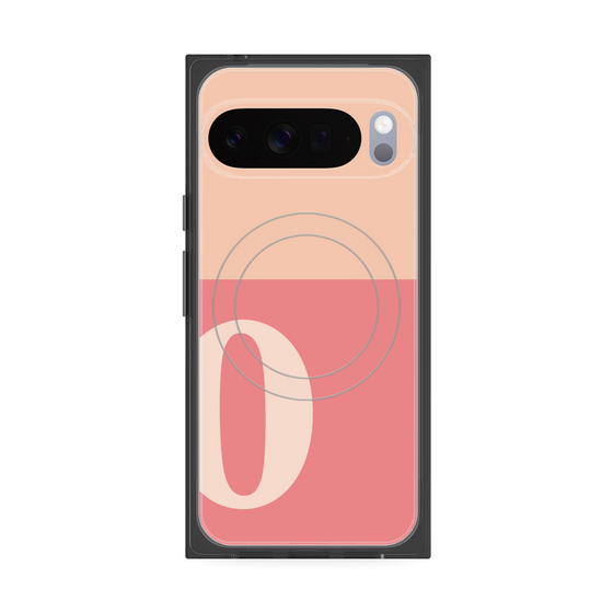 Premium Square Case with Pixelsnap［ Original - initial two tone - O pink ］
