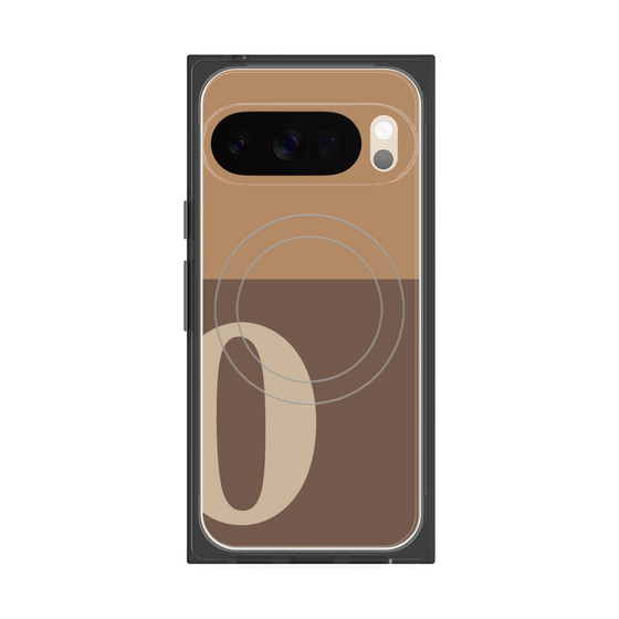 Premium Square Case with Pixelsnap［ Original - initial two tone - O brown ］