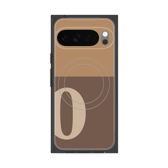 Premium Square Case with Pixelsnap［ Original - initial two tone - O brown ］