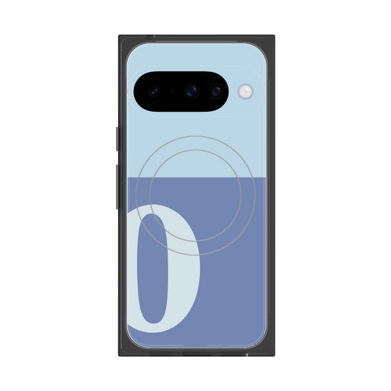 Premium Square Case with Pixelsnap［ Original - initial two tone - O blue ］