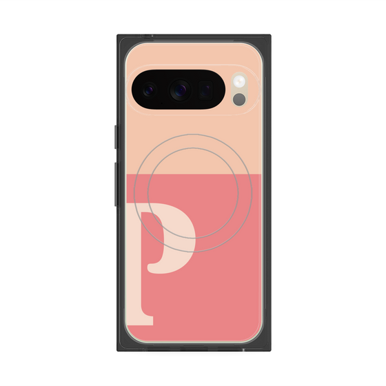 Premium Square Case with Pixelsnap［ Original - initial two tone - P pink ］