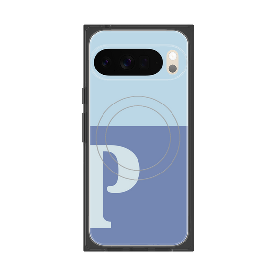 Premium Square Case with Pixelsnap［ Original - initial two tone - P blue ］