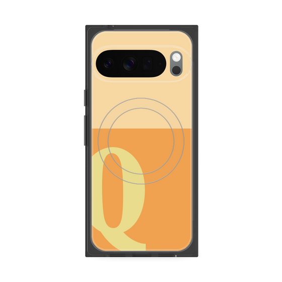 Premium Square Case with Pixelsnap［ Original - initial two tone - Q orange ］
