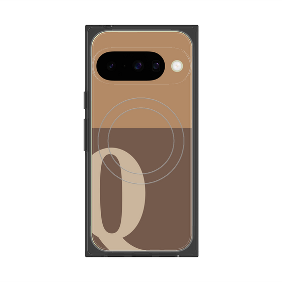 Premium Square Case with Pixelsnap［ Original - initial two tone - Q brown ］