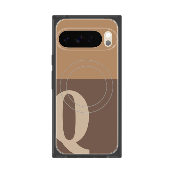 Premium Square Case with Pixelsnap［ Original - initial two tone - Q brown ］
