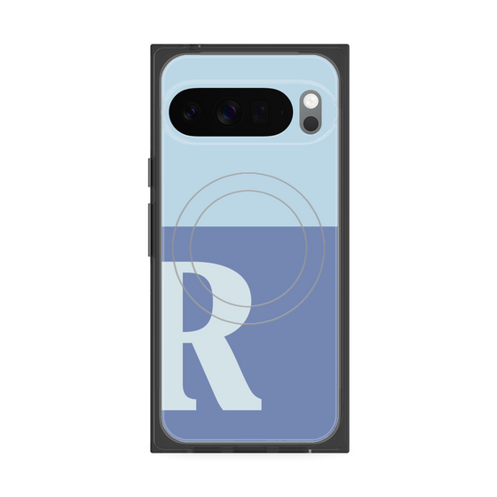 Premium Square Case with Pixelsnap［ Original - initial two tone - R blue ］