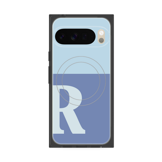 Premium Square Case with Pixelsnap［ Original - initial two tone - R blue ］