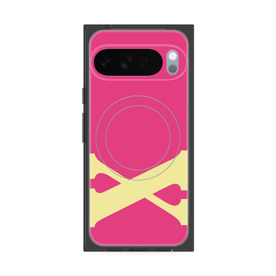 Premium Square Case with Pixelsnap［ Original - initial color - X pink ］