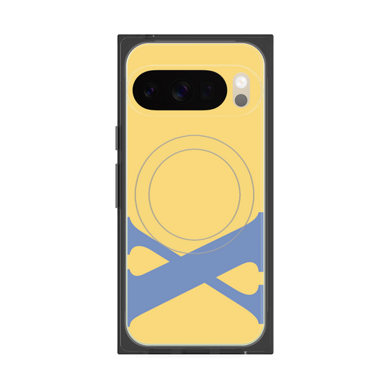 Premium Square Case with Pixelsnap［ Original - initial color - X yellow ］