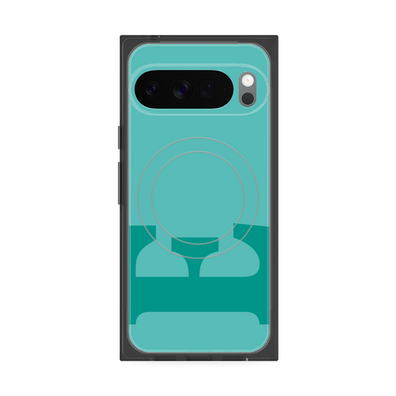 Premium Square Case with Pixelsnap［ Original - initial color - E light green ］