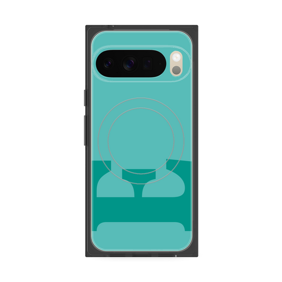 Premium Square Case with Pixelsnap［ Original - initial color - E light green ］