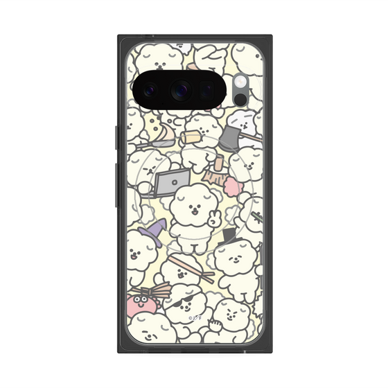 Premium Square Case with Pixelsnap［ Mossari Mosao - Fluffy - Beige ］