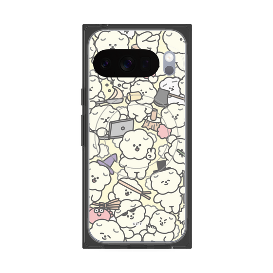 Premium Square Case with Pixelsnap［ Mossari Mosao - Fluffy - Beige ］