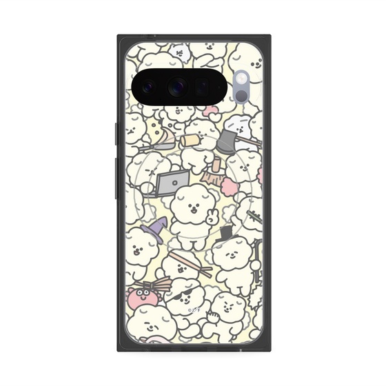 Premium Square Case with Pixelsnap［ Mossari Mosao - Fluffy - Beige ］