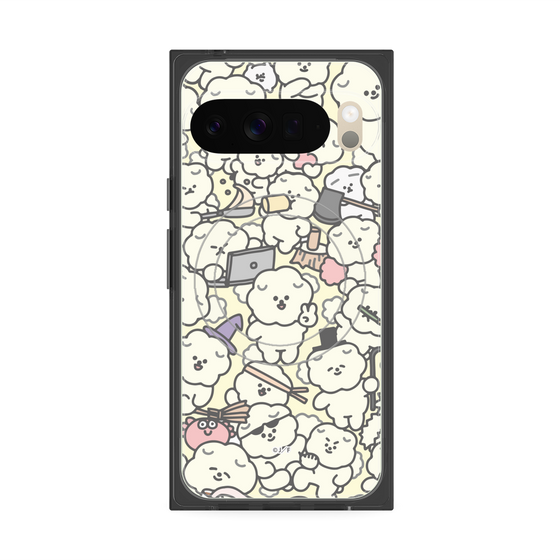 Premium Square Case with Pixelsnap［ Mossari Mosao - Fluffy - Beige ］