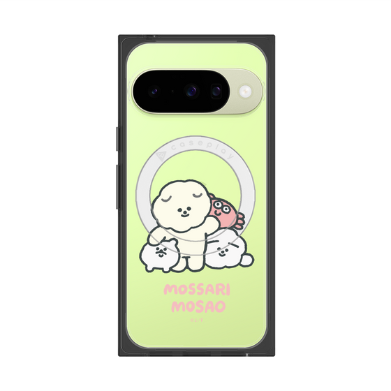 Premium Square Case with Pixelsnap［ Mossari Mosao - Everyone Together - Clear ］