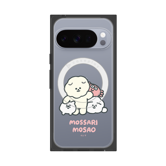 Premium Square Case with Pixelsnap［ Mossari Mosao - Everyone Together - Clear ］