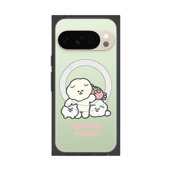Premium Square Case with Pixelsnap［ Mossari Mosao - Everyone Together - Clear ］