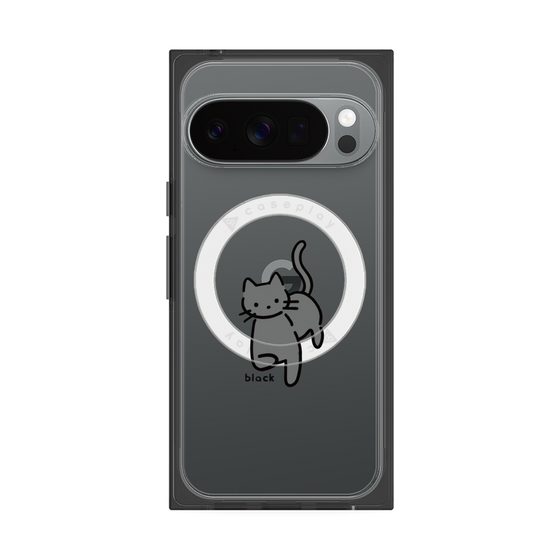 Premium Square Case with Pixelsnap［ Original - CASEPLAY Cat - black ］
